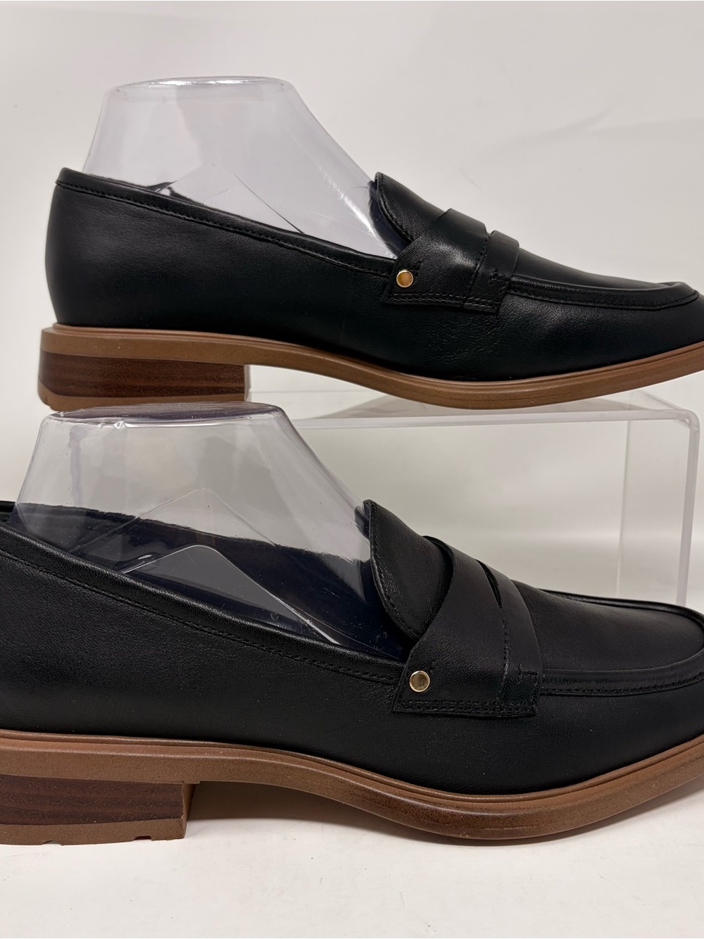 NWT Franco Sarto Edith 2 Black Leather Penny Loafers Size 8.5 - Picture 2 of 10